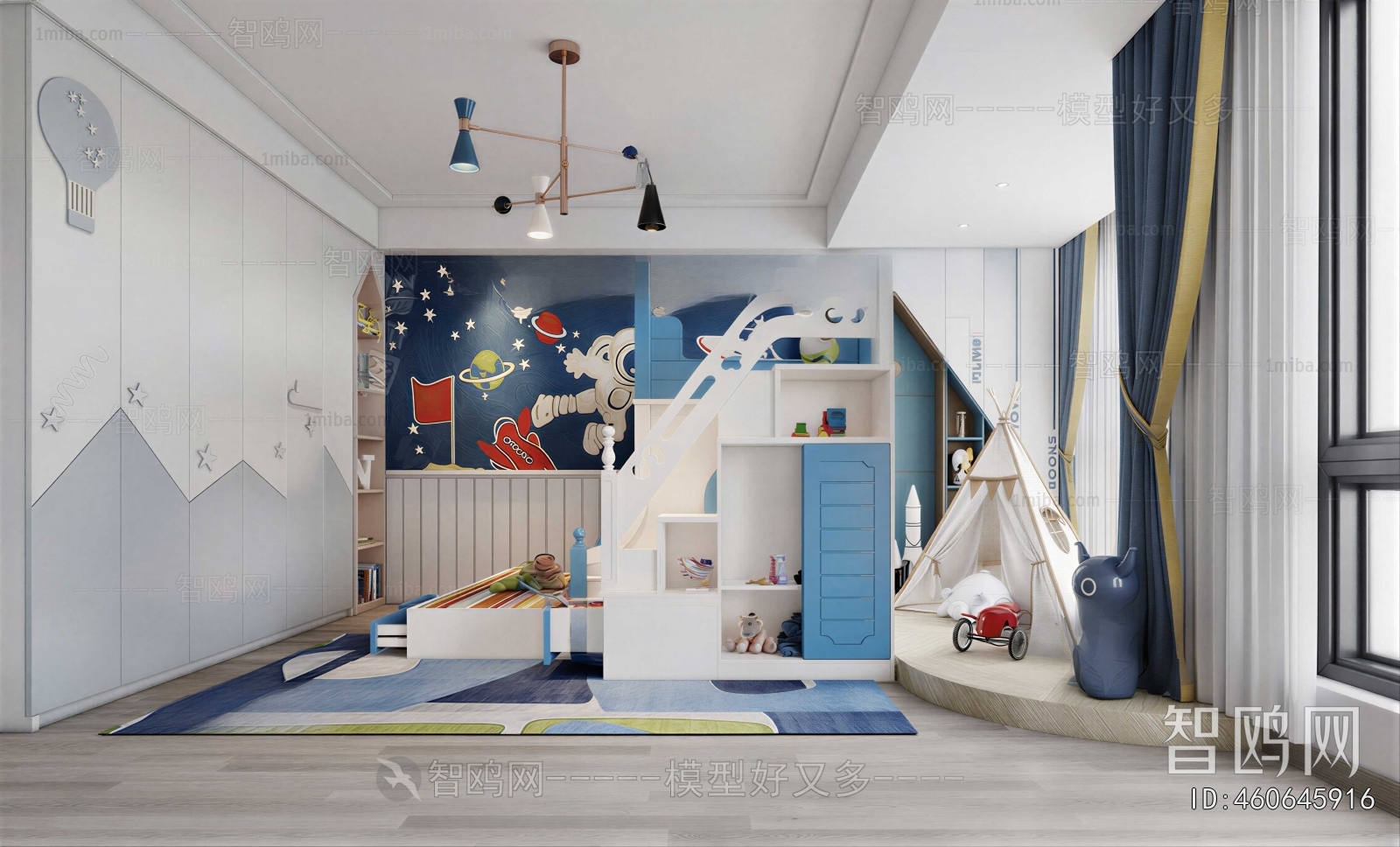 Modern Boy's Room And Son's Room