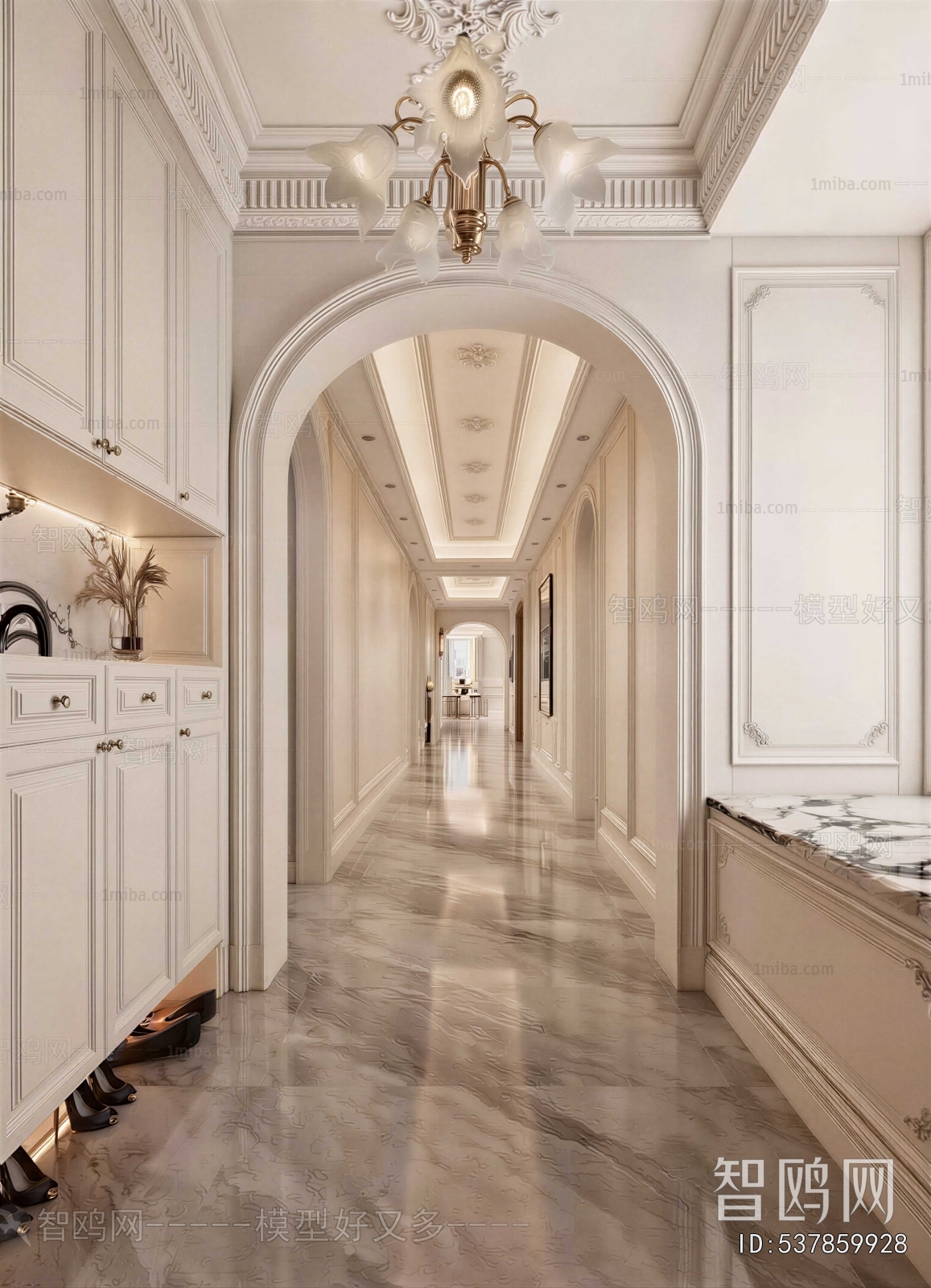 French Style Hallway