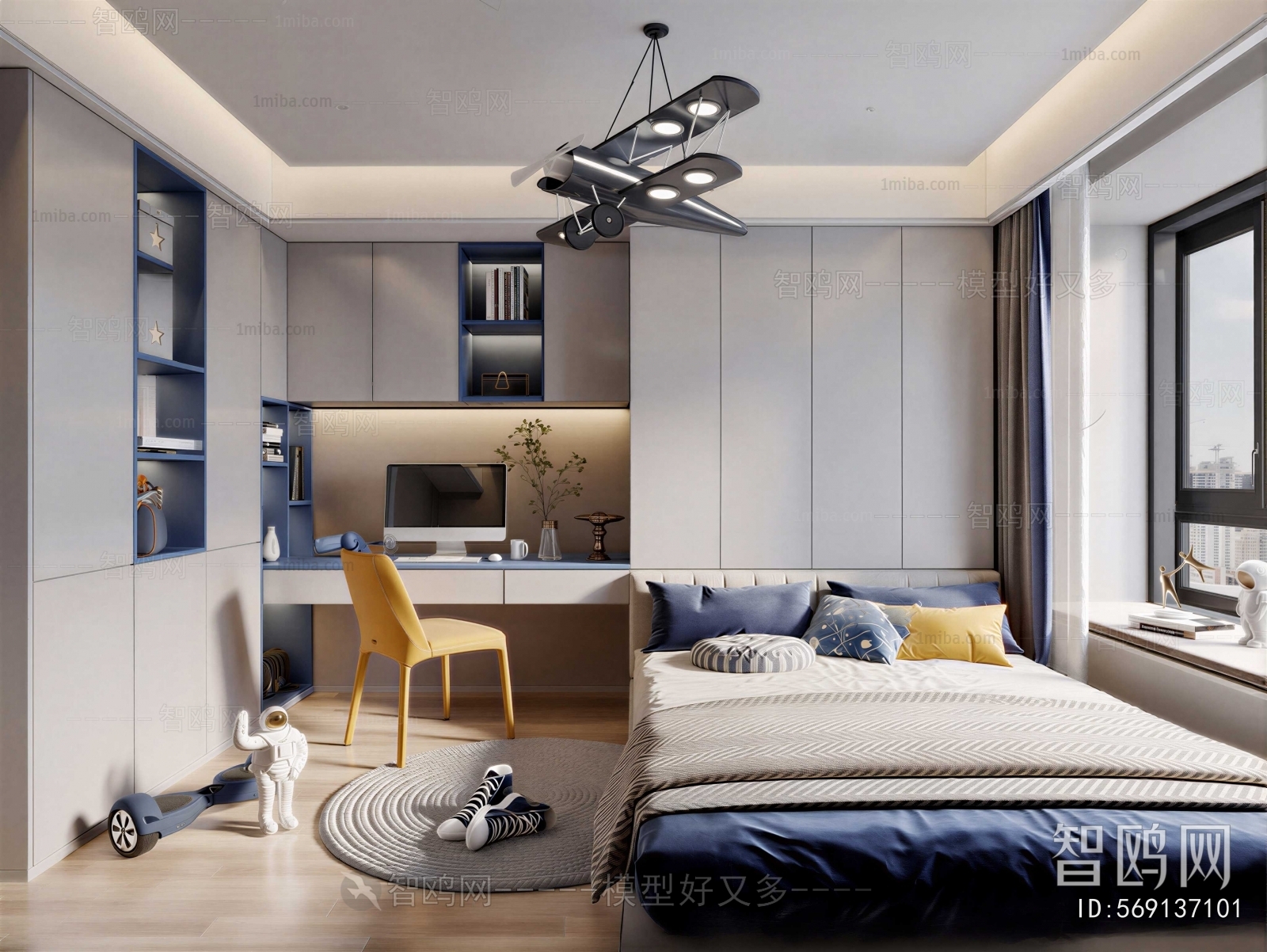 Modern Boy's Room And Son's Room