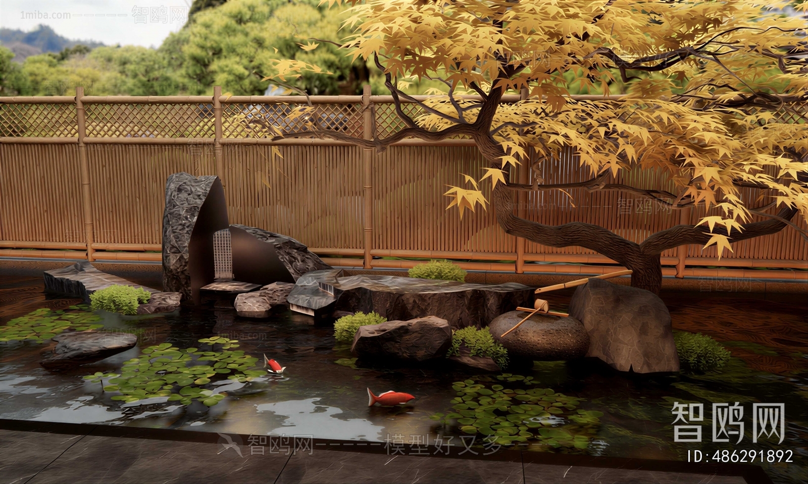 New Chinese Style Rockery Waterscape
