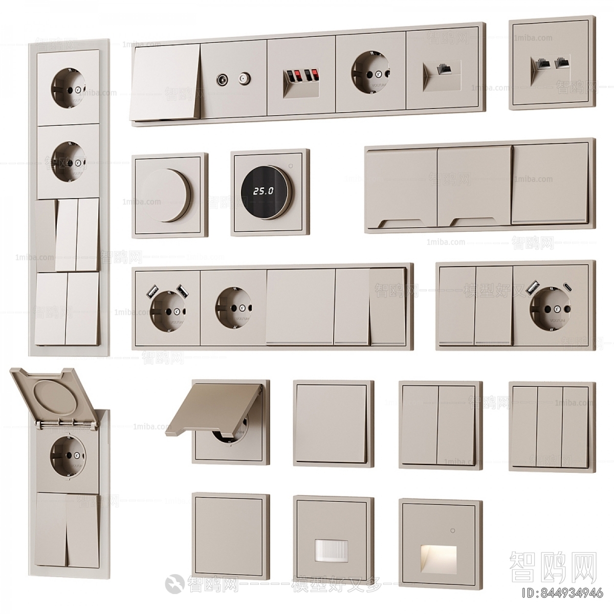Modern Switch Socket Panel