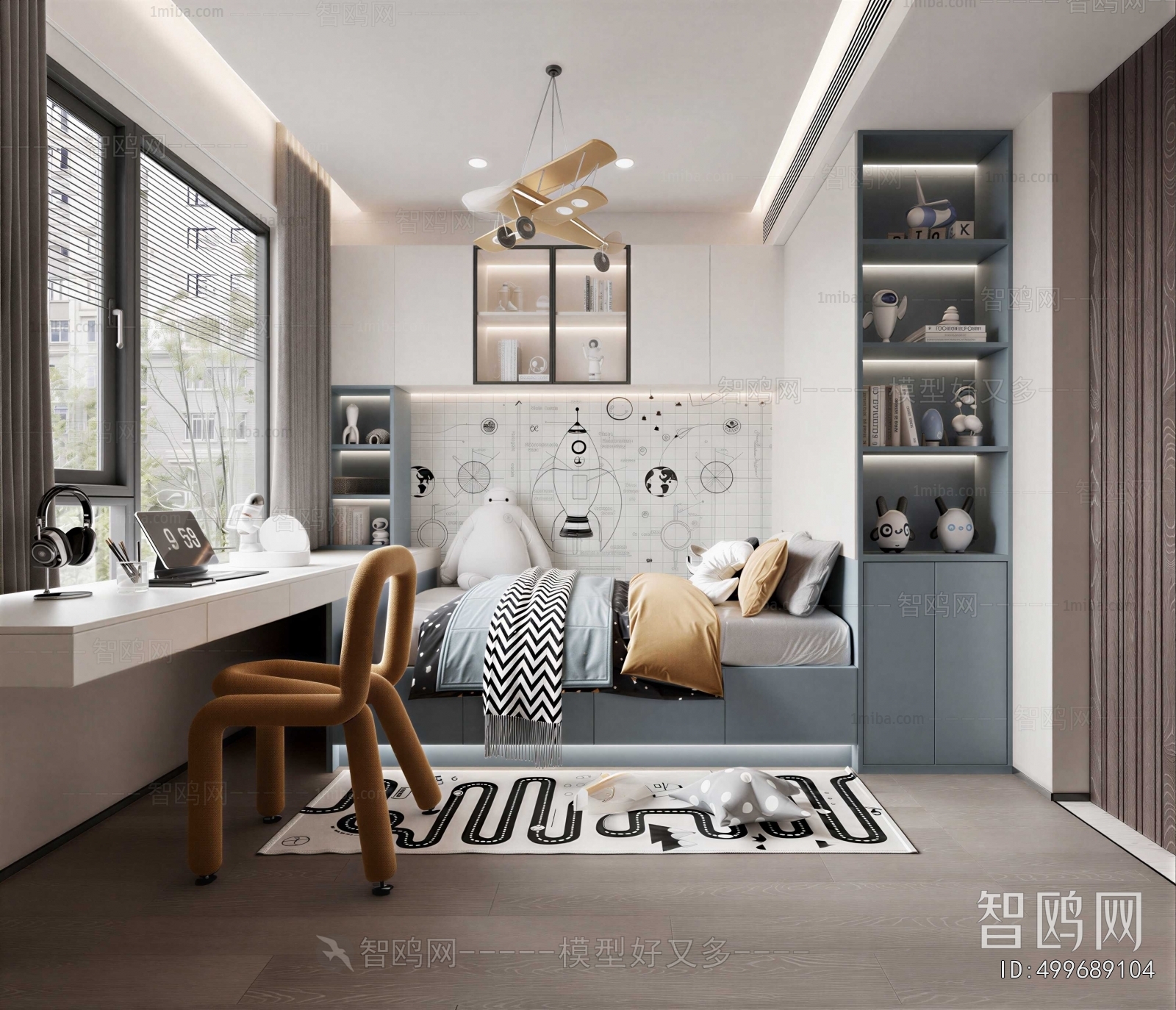 Modern Boy's Room And Son's Room