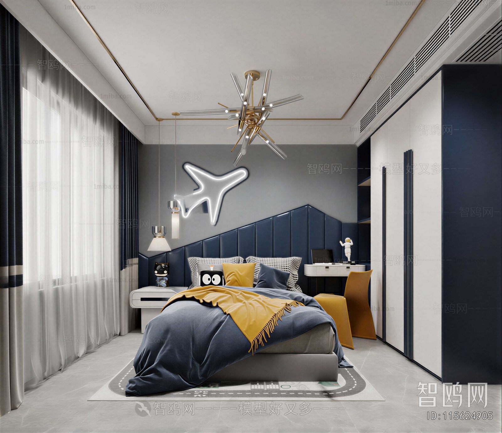 Modern Boy's Room And Son's Room