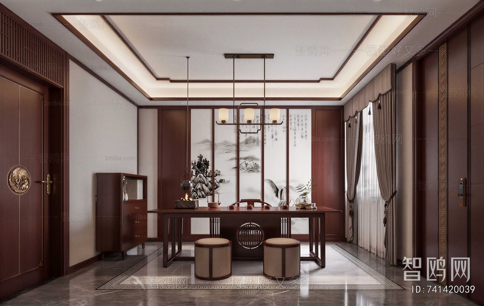 New Chinese Style Study Space