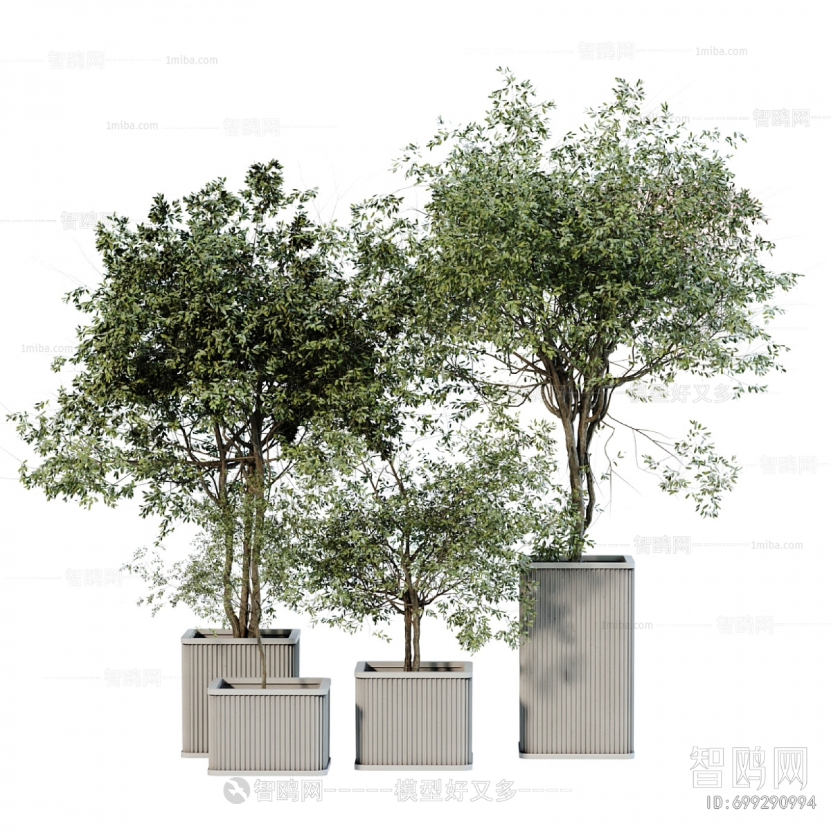 Modern Ground Green Plant Potted Plants