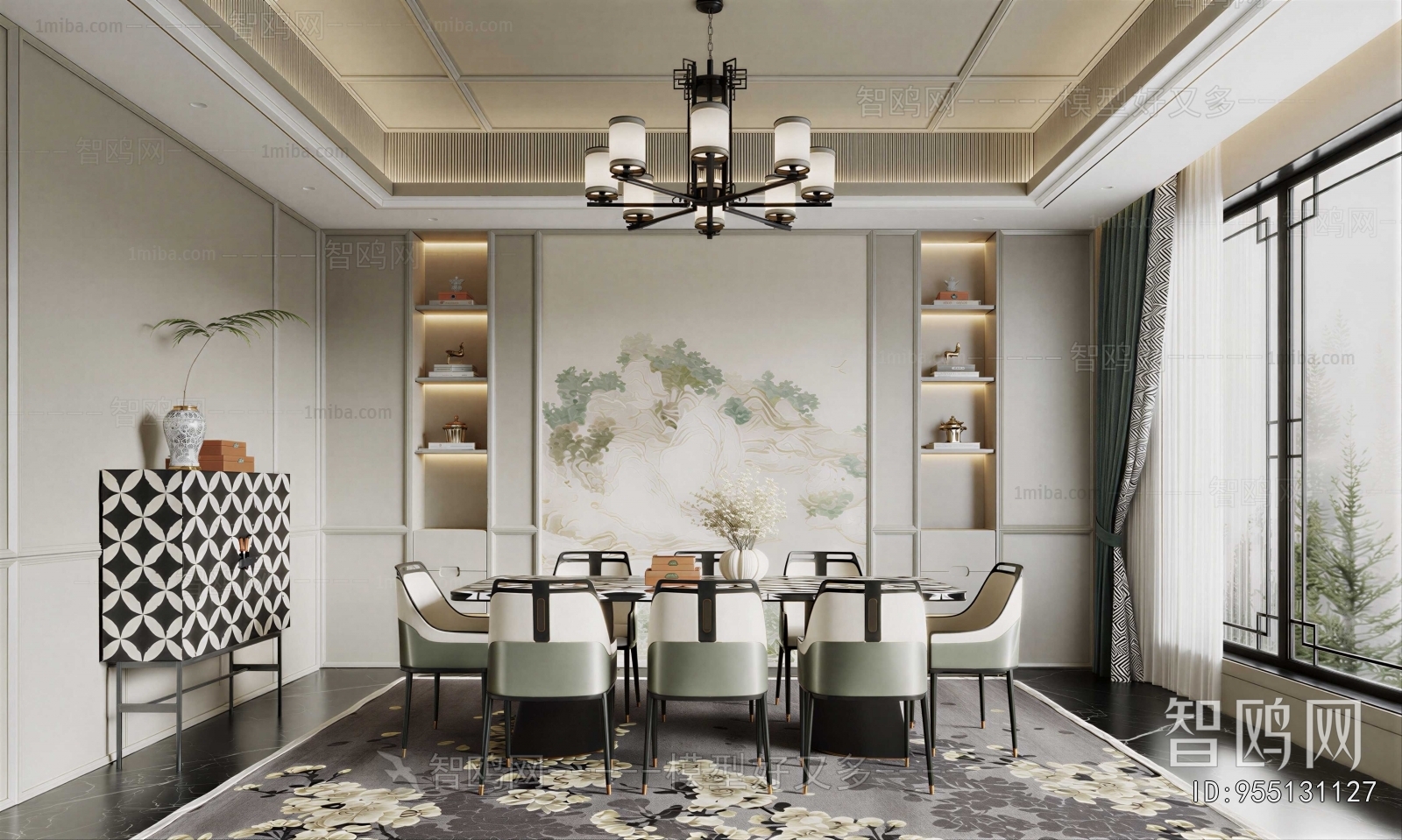 New Chinese Style Dining Room