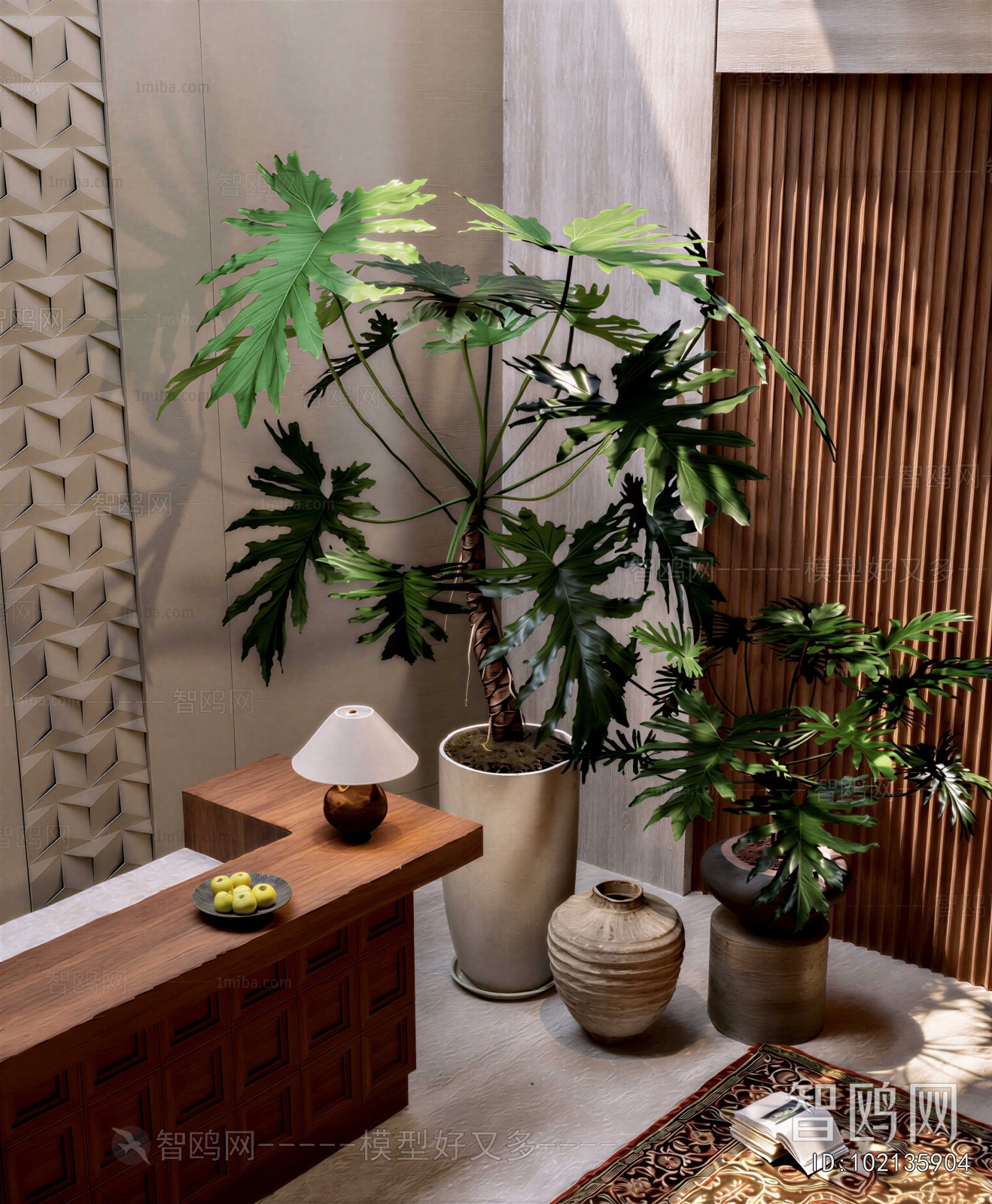 Modern Ground Green Plant Potted Plants