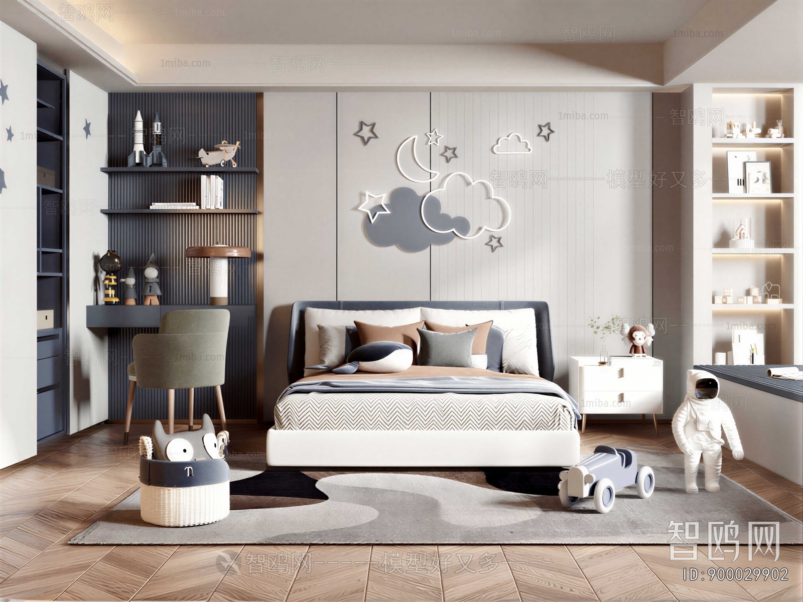 Modern Boy's Room And Son's Room