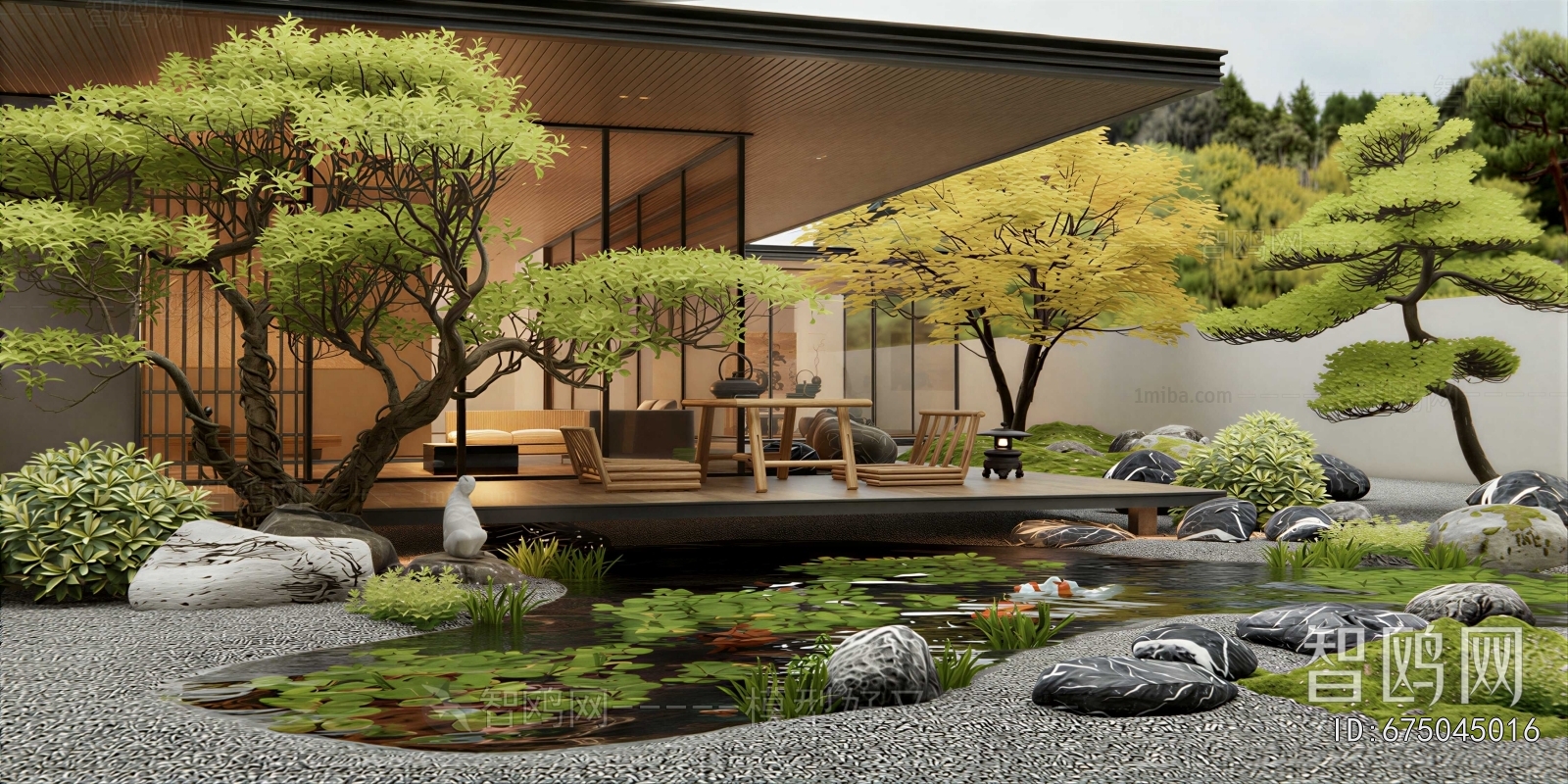 New Chinese Style Courtyard/landscape