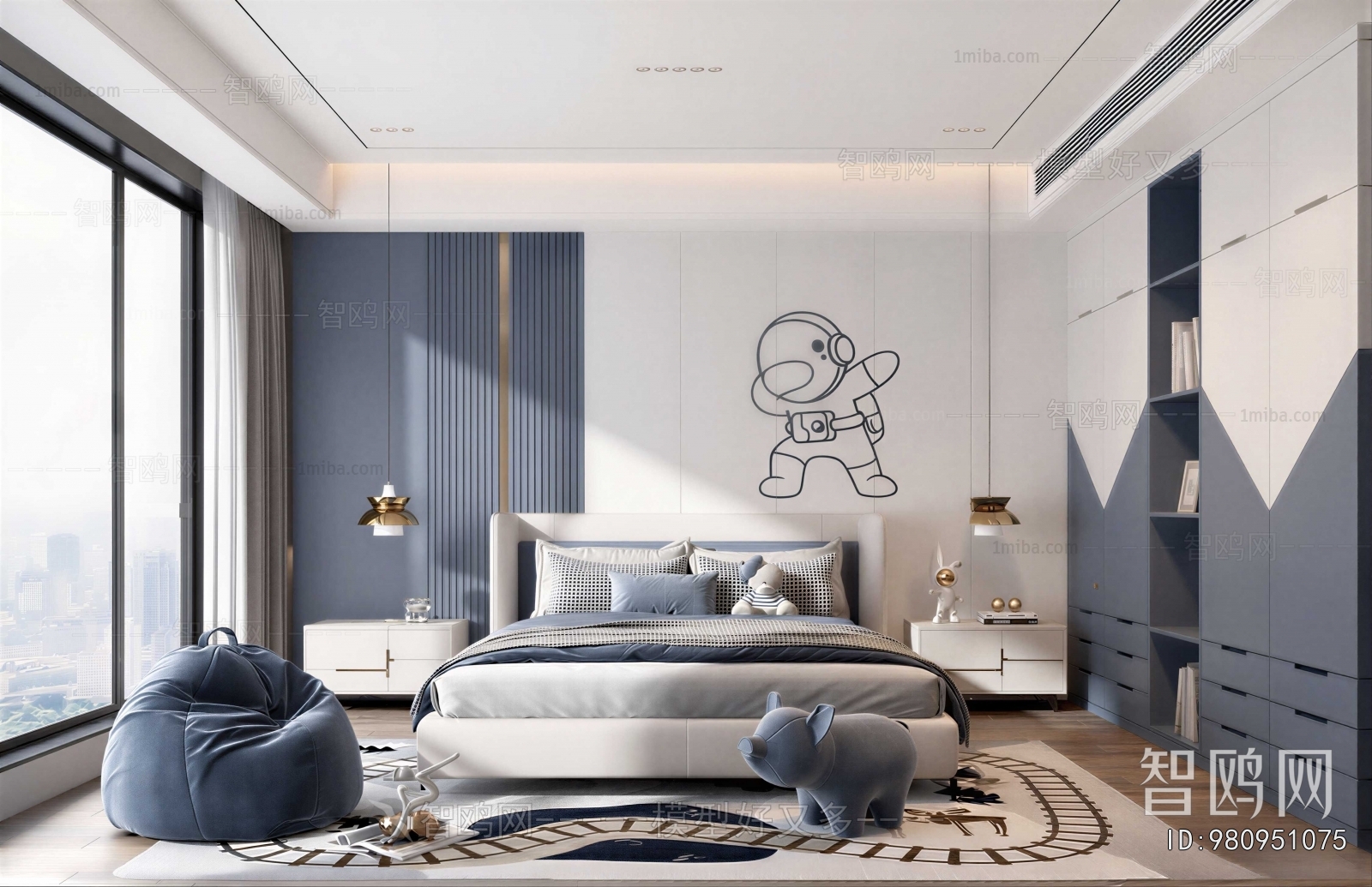 Modern Boy's Room And Son's Room