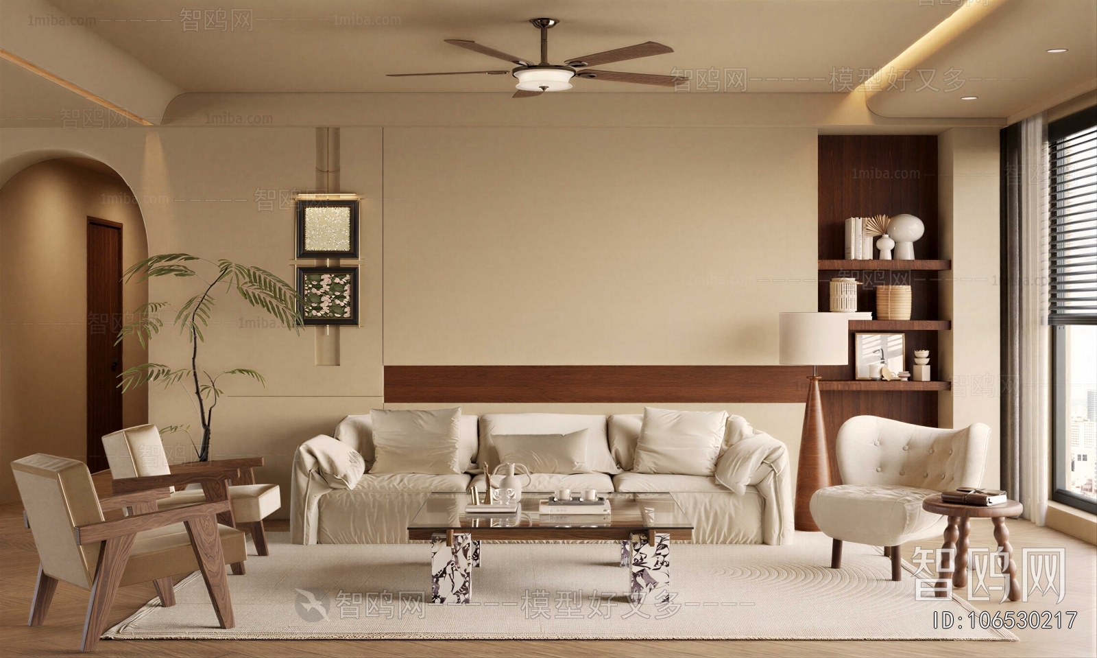 Wabi-sabi Style A Living Room