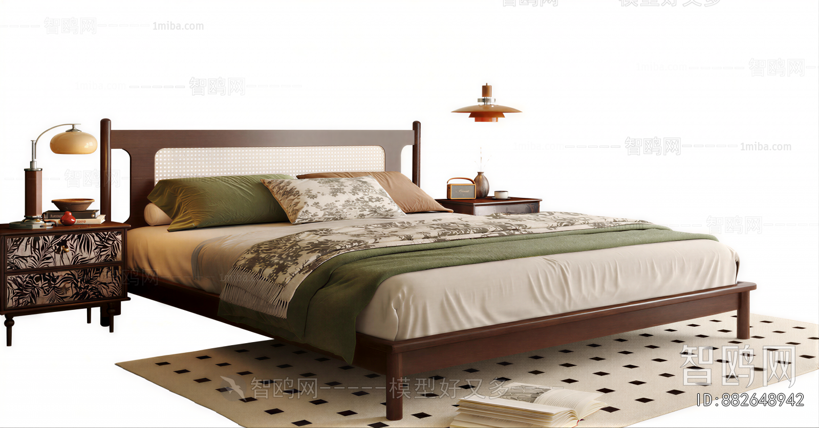 Retro Style Double Bed