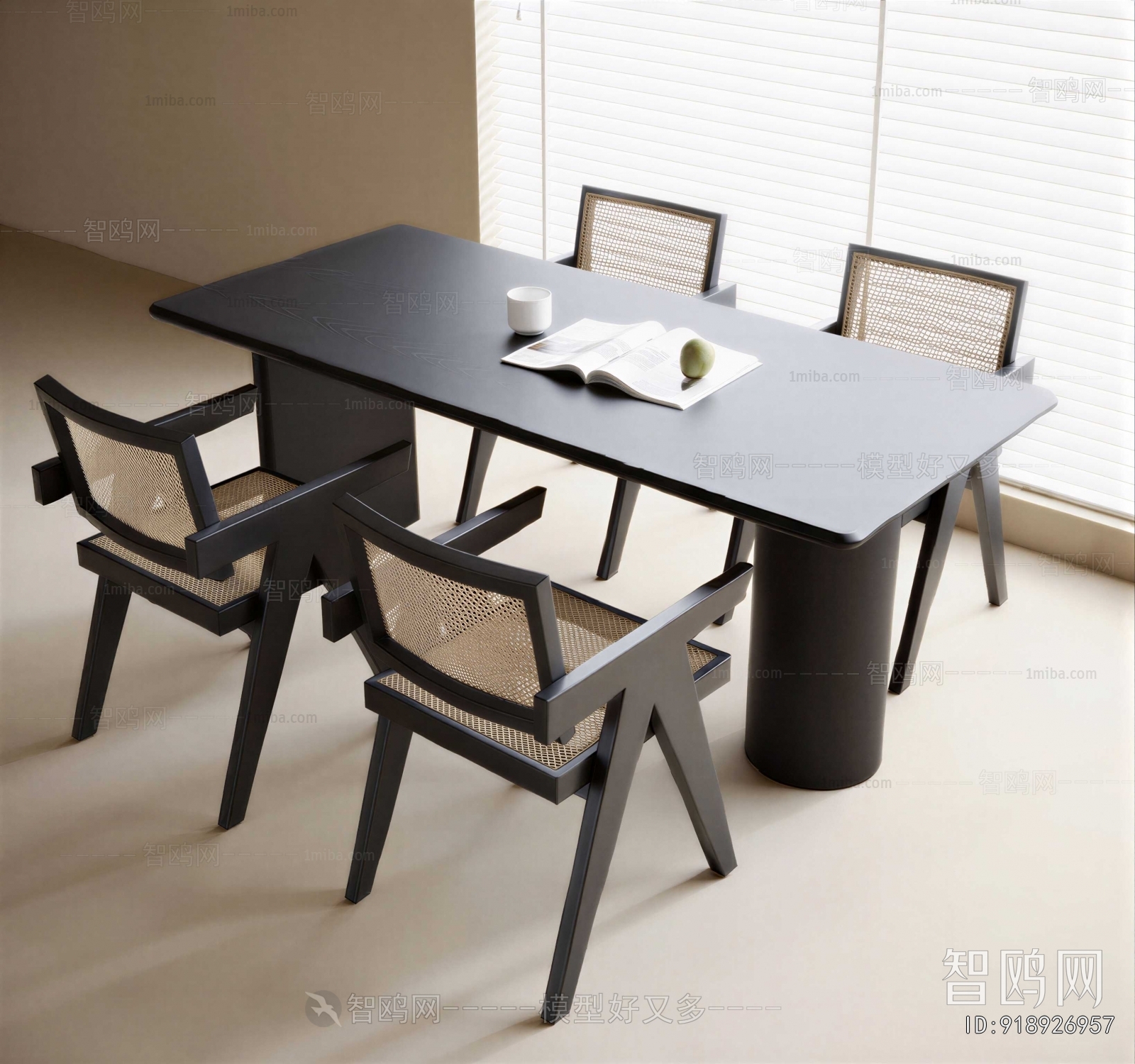 Wabi-sabi Style Dining Table And Chairs