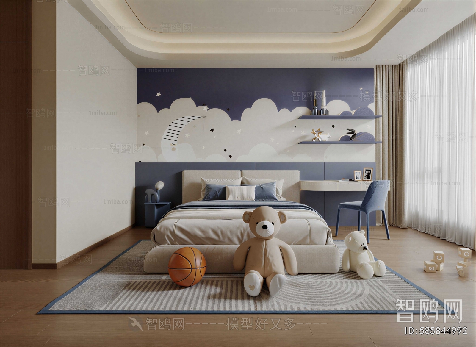 Modern Boy's Room And Son's Room