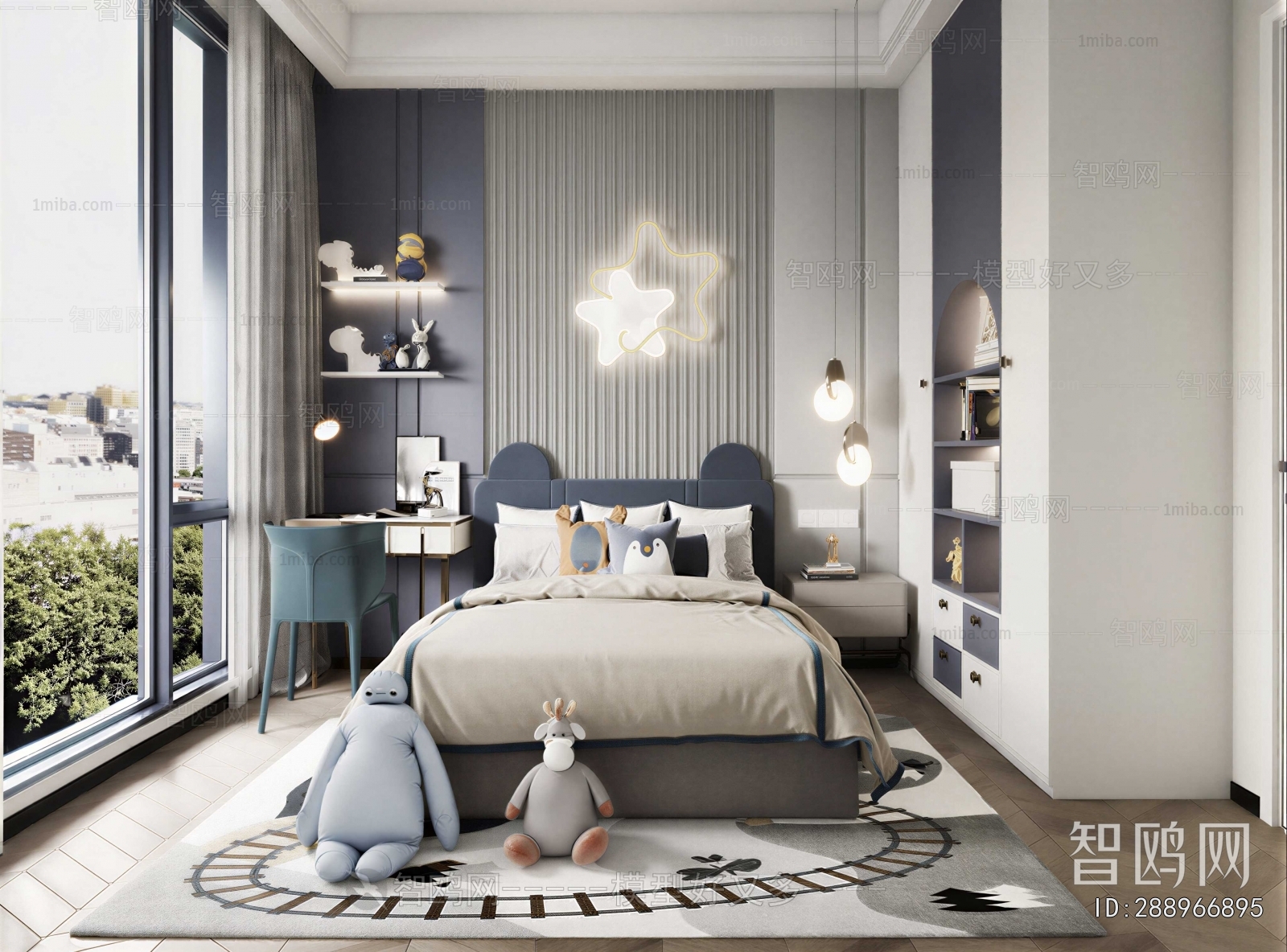 Modern Boy's Room And Son's Room