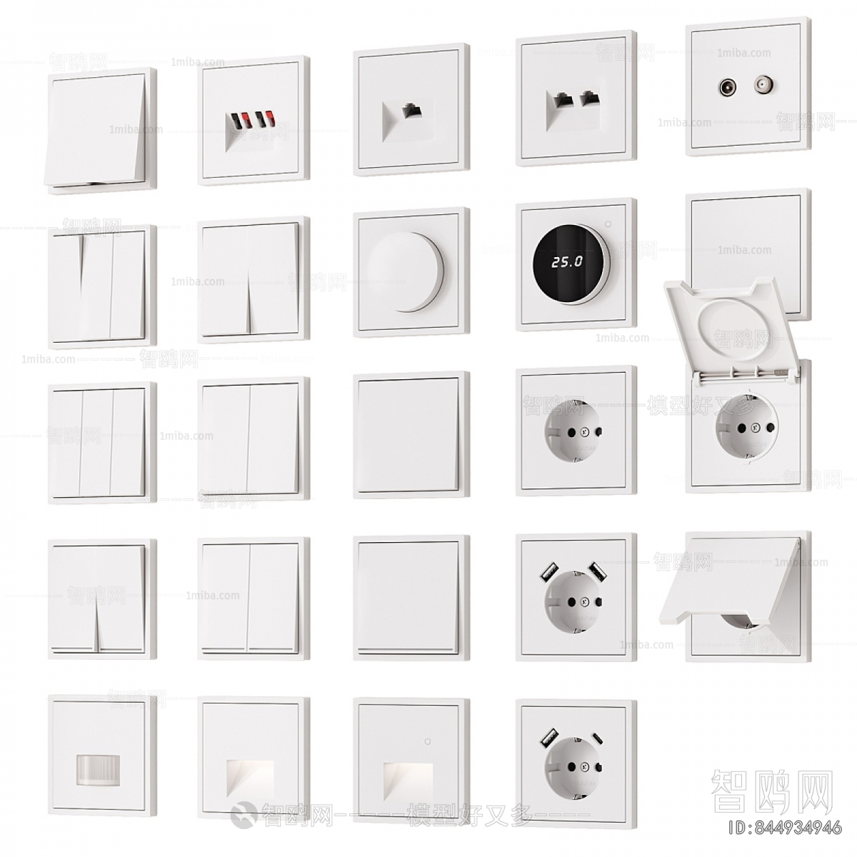 Modern Switch Socket Panel