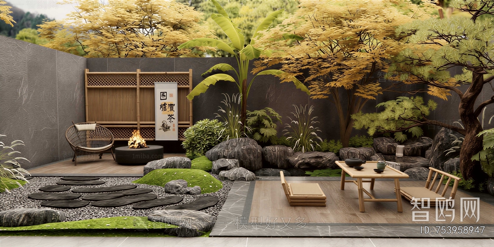 New Chinese Style Courtyard/landscape