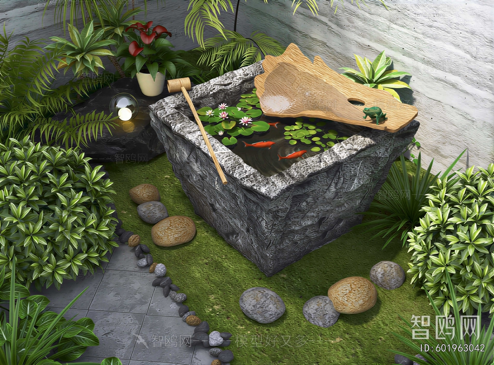New Chinese Style Rockery Waterscape