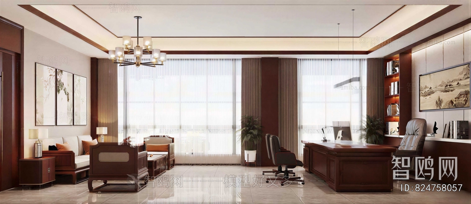 New Chinese Style Manager's Office