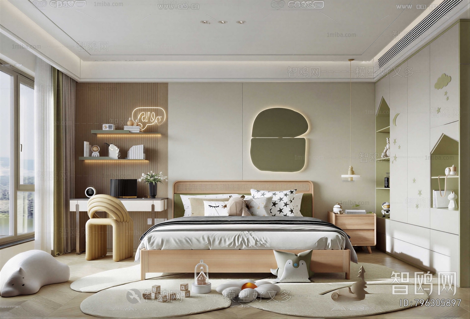 Modern Boy's Room And Son's Room