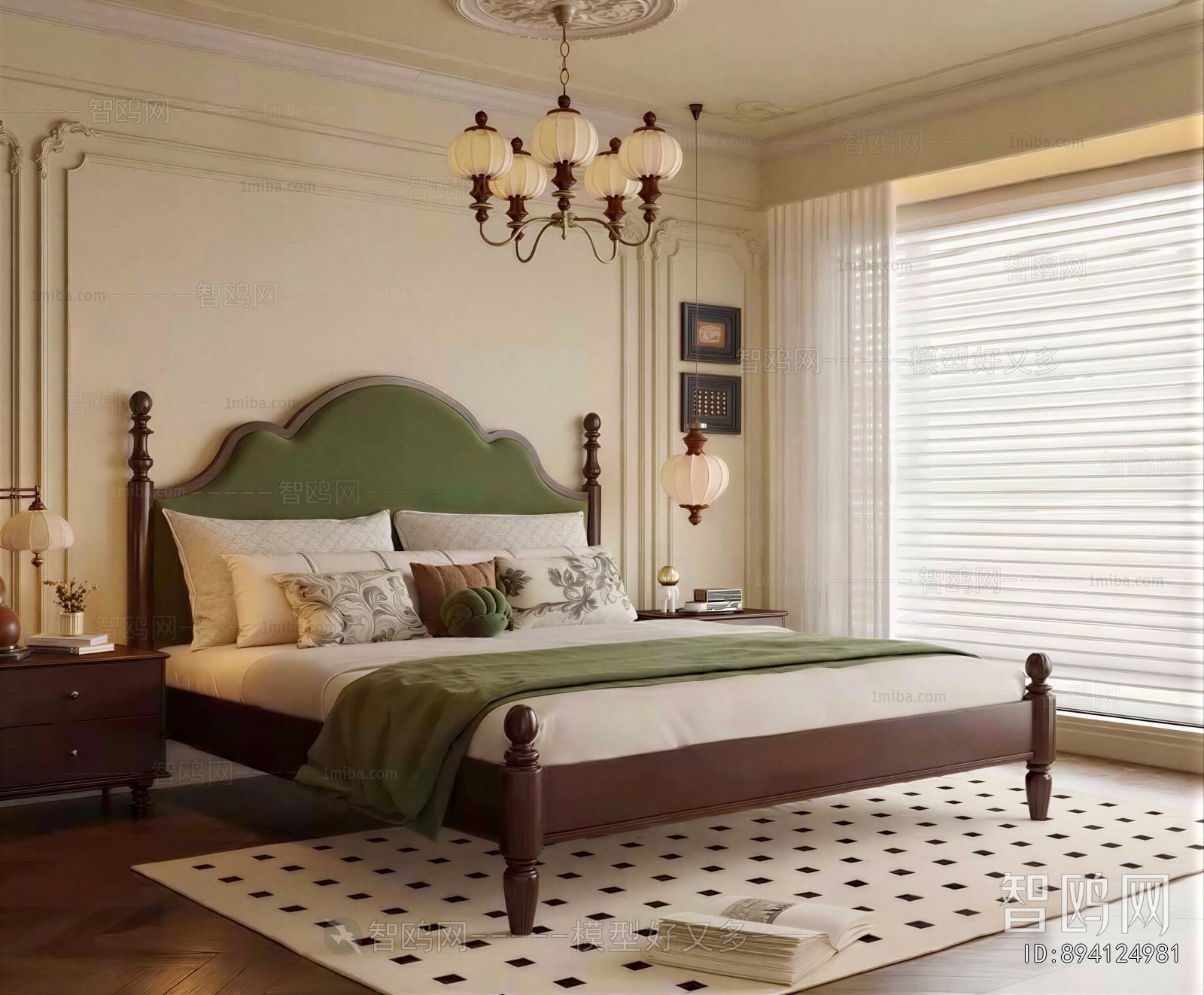 French Style Retro Style Bedroom