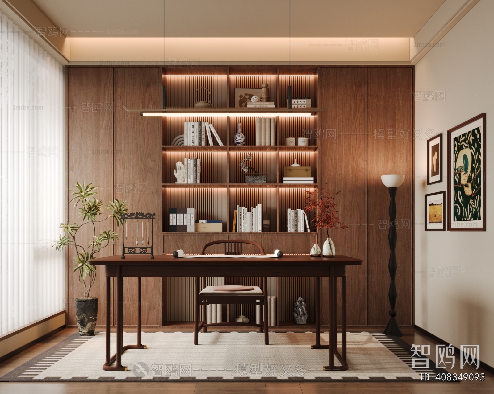 New Chinese Style Study Space