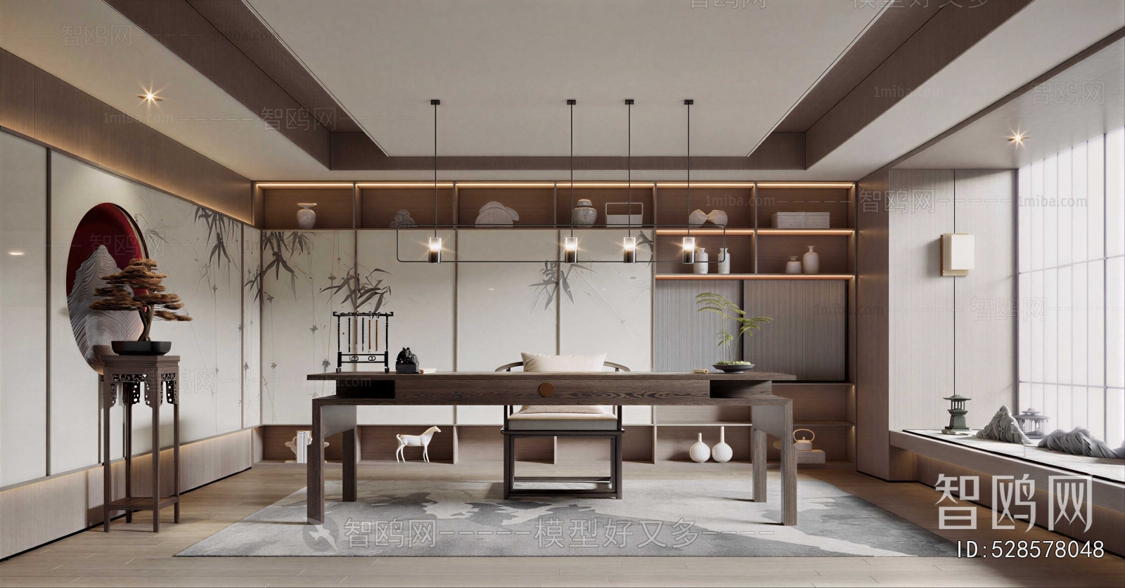 New Chinese Style Study Space