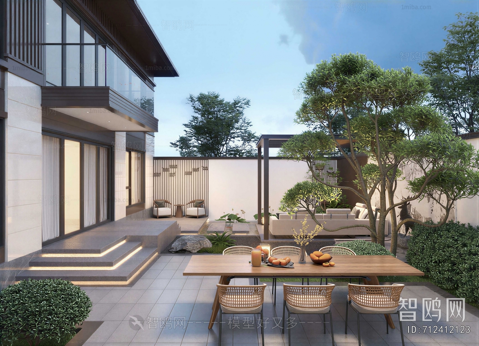 New Chinese Style Courtyard/landscape