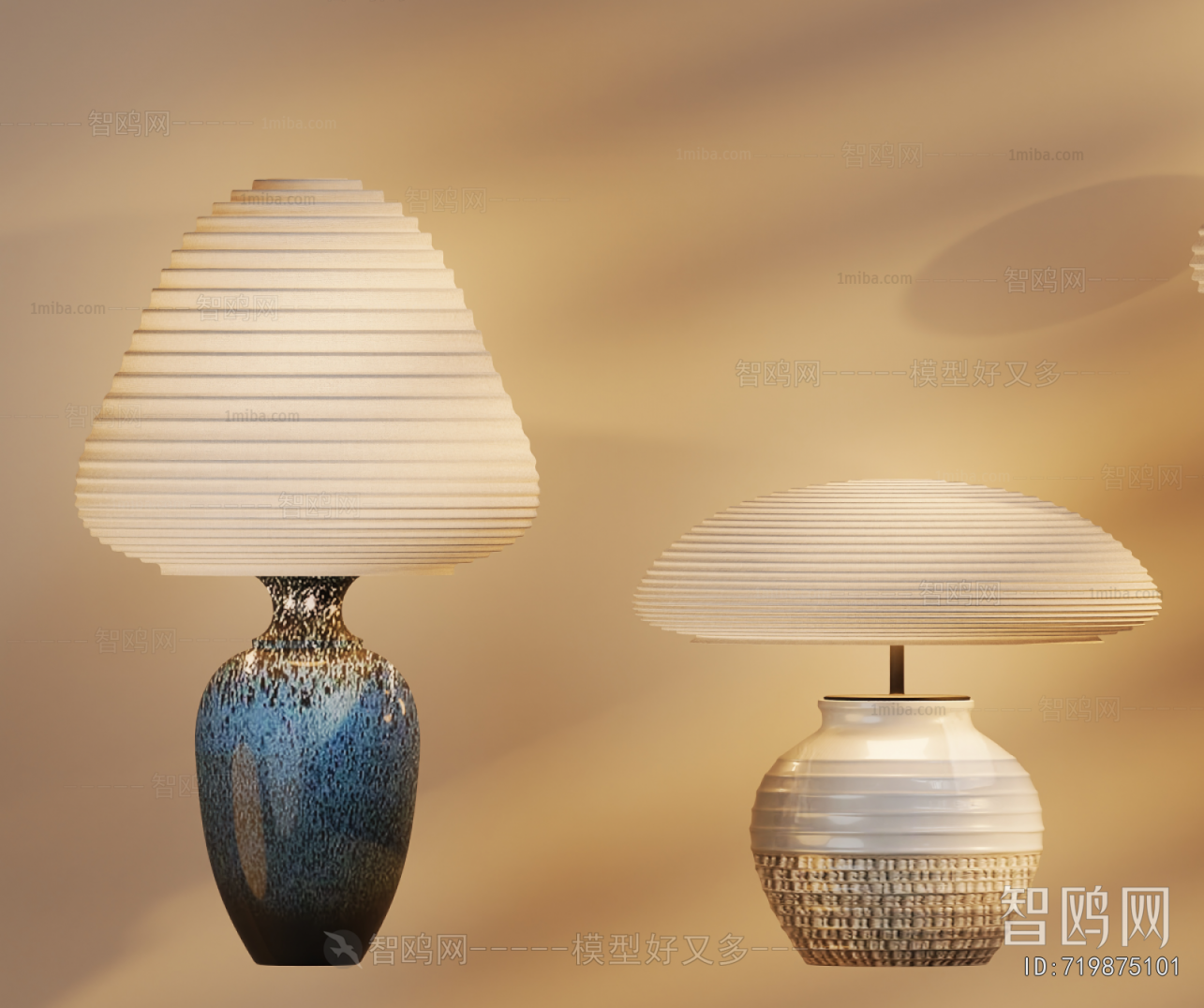 Wabi-sabi Style Table Lamp