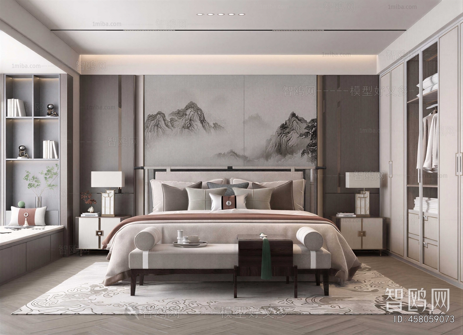 New Chinese Style Bedroom