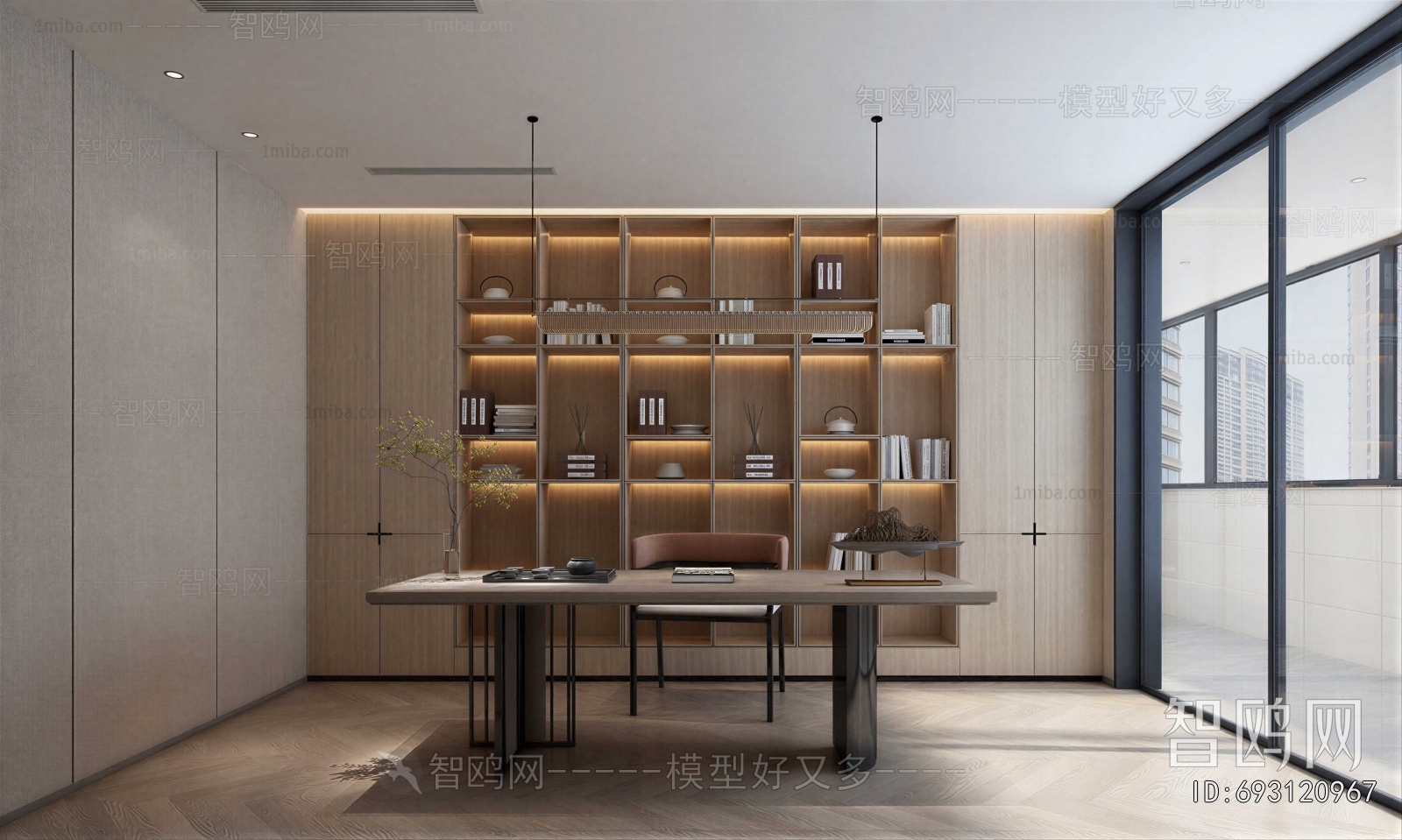 New Chinese Style Study Space