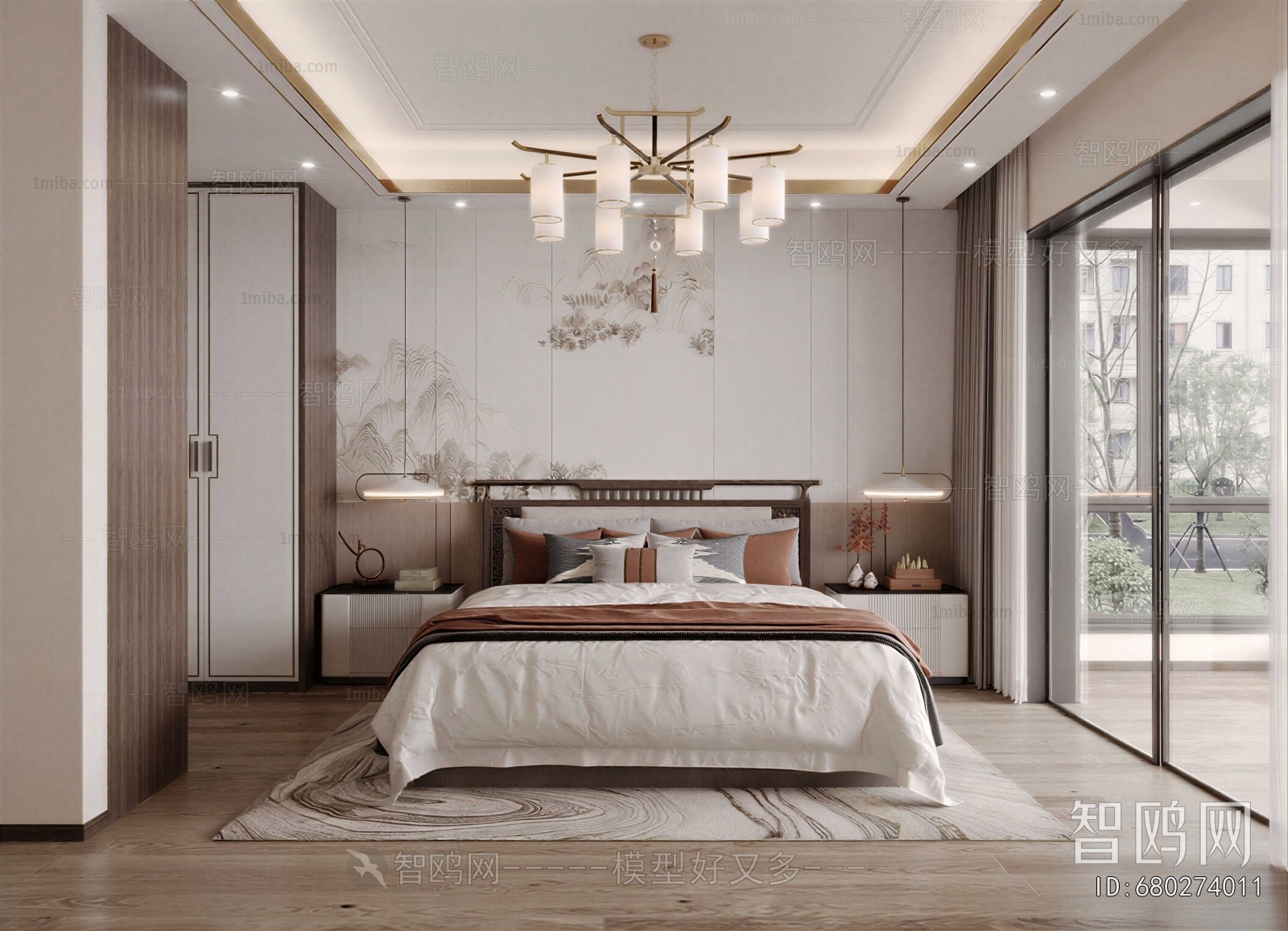 New Chinese Style Bedroom