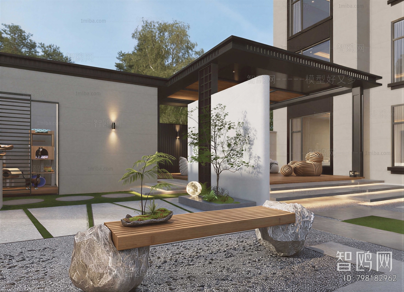 Modern Courtyard/landscape