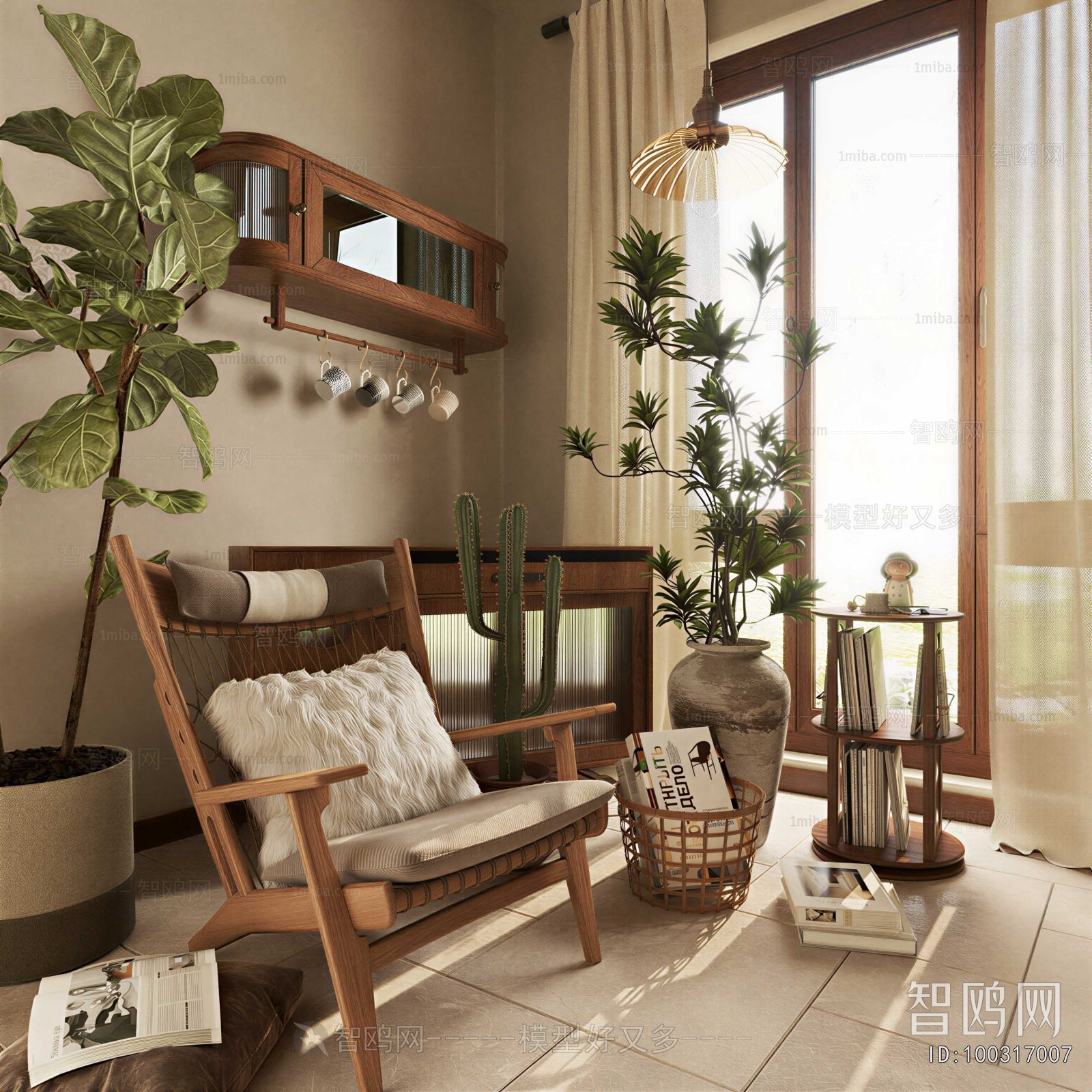 Wabi-sabi Style Lounge Chair