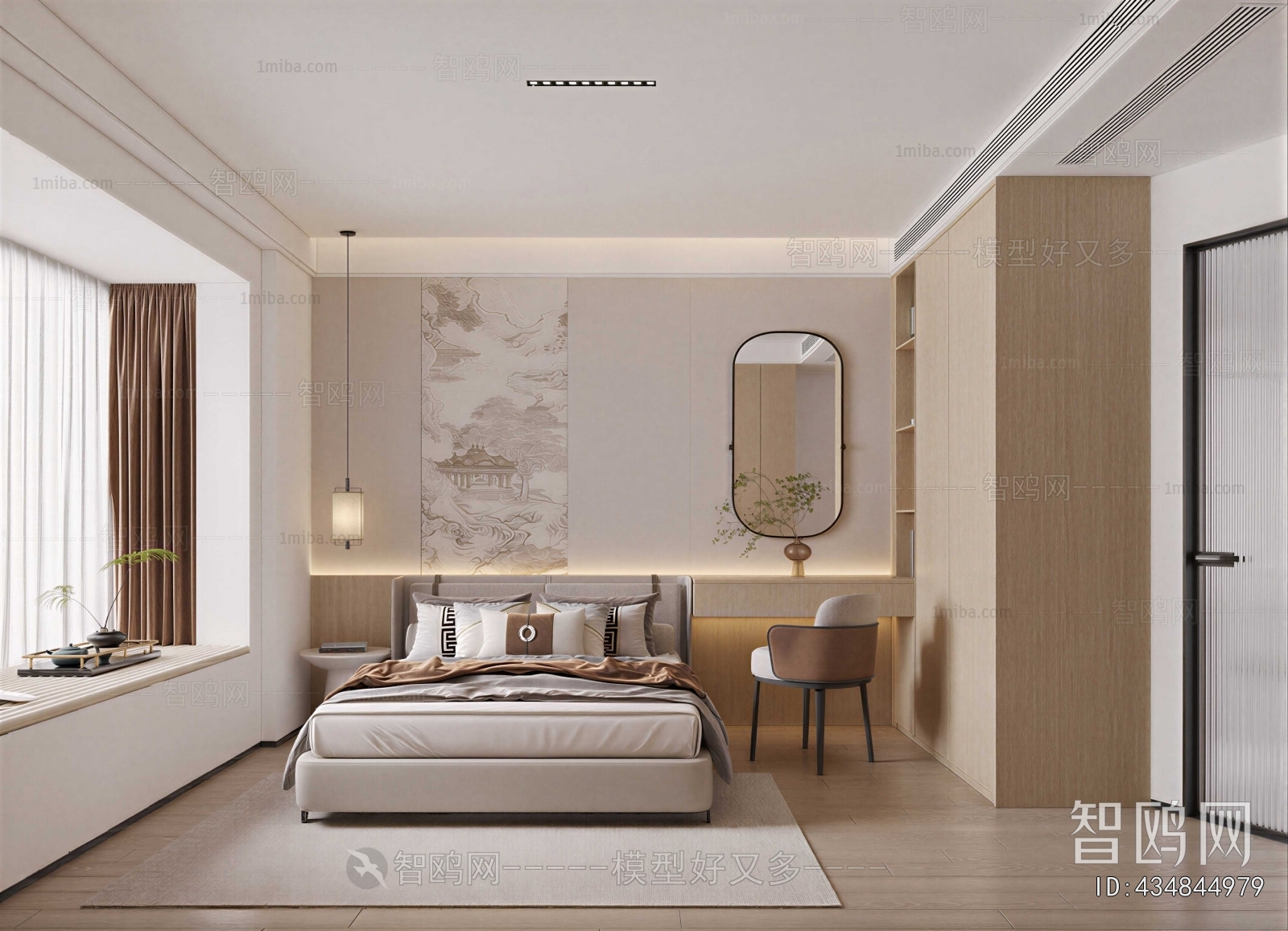 New Chinese Style Bedroom