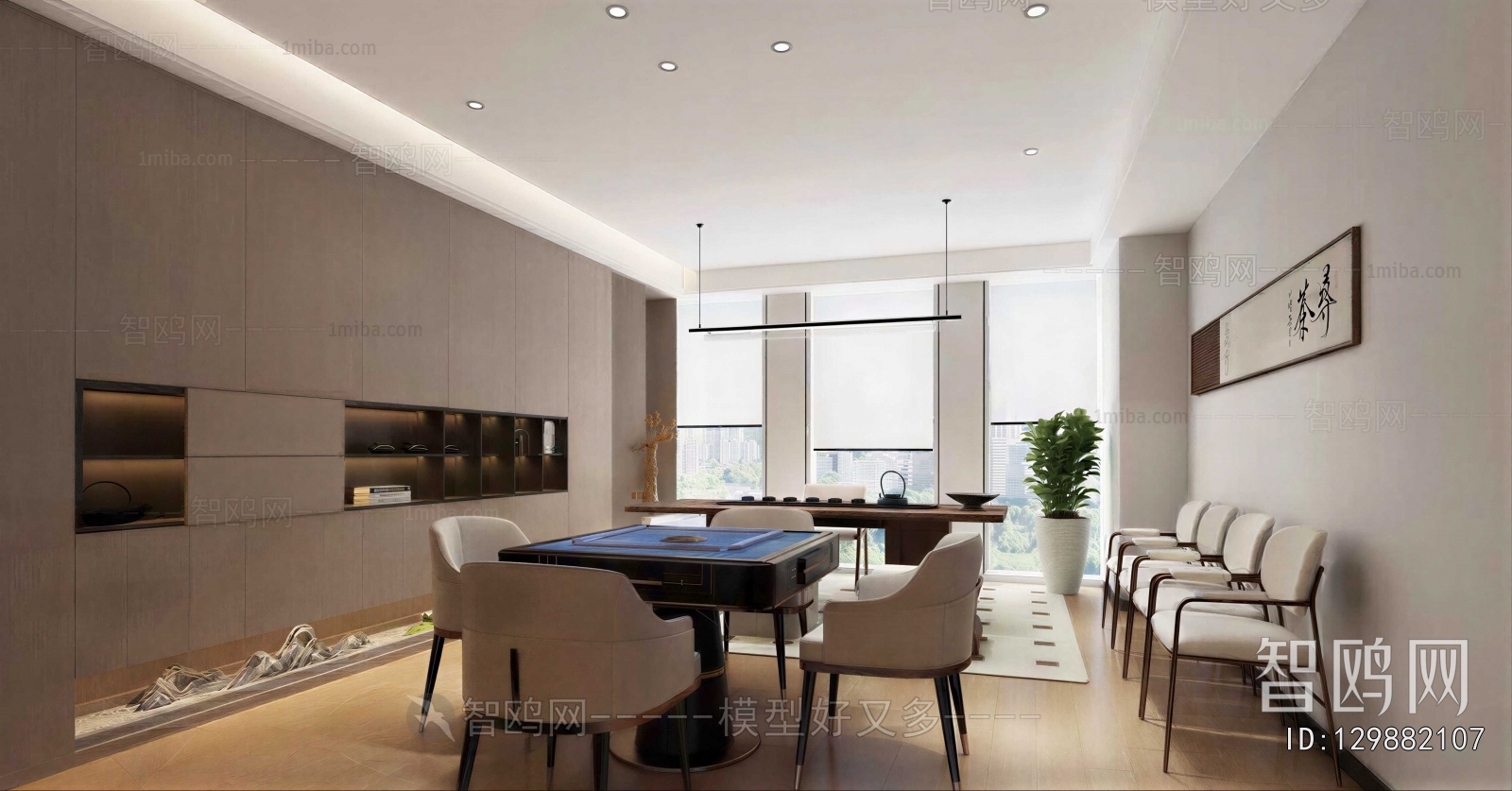 New Chinese Style Chess And Card Room