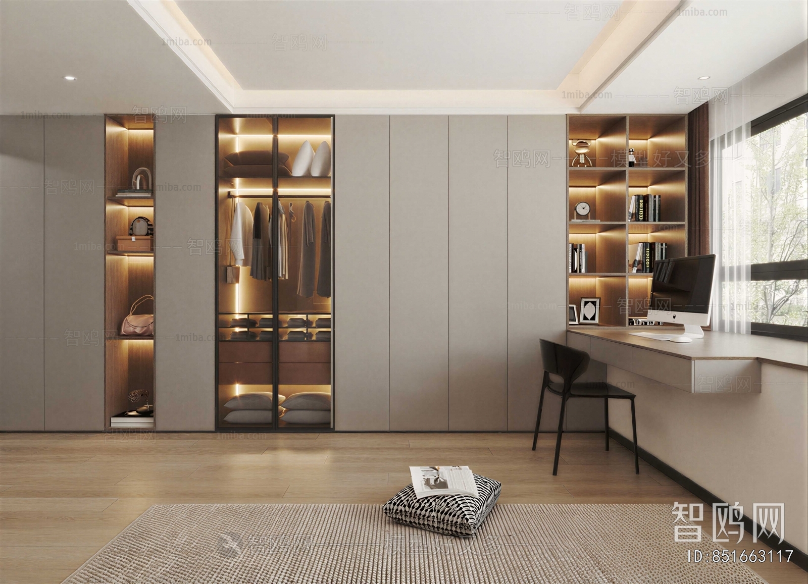 Modern Clothes Storage Area