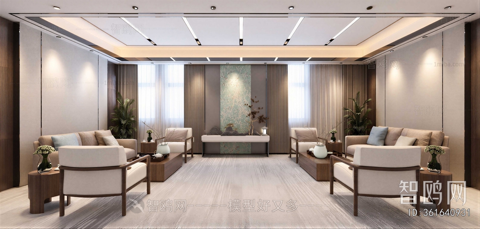 New Chinese Style Reception Room