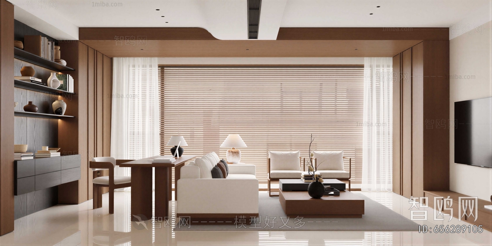 New Chinese Style A Living Room