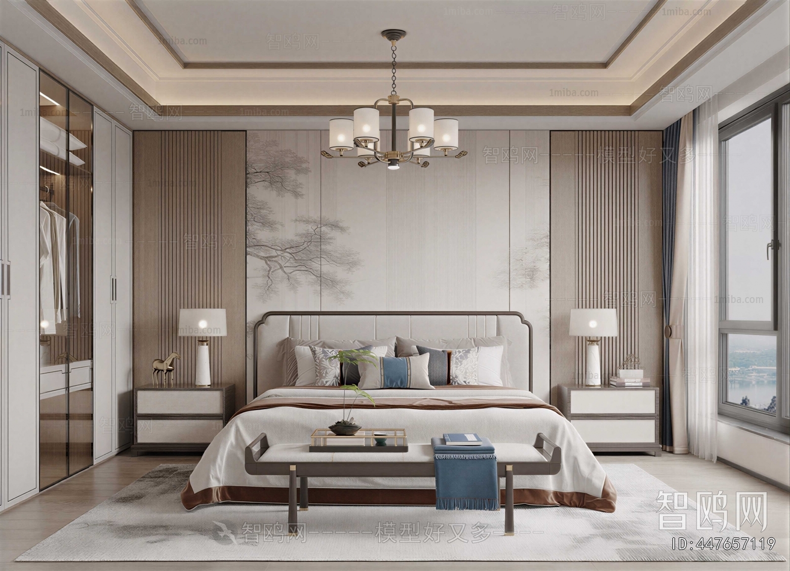 New Chinese Style Bedroom