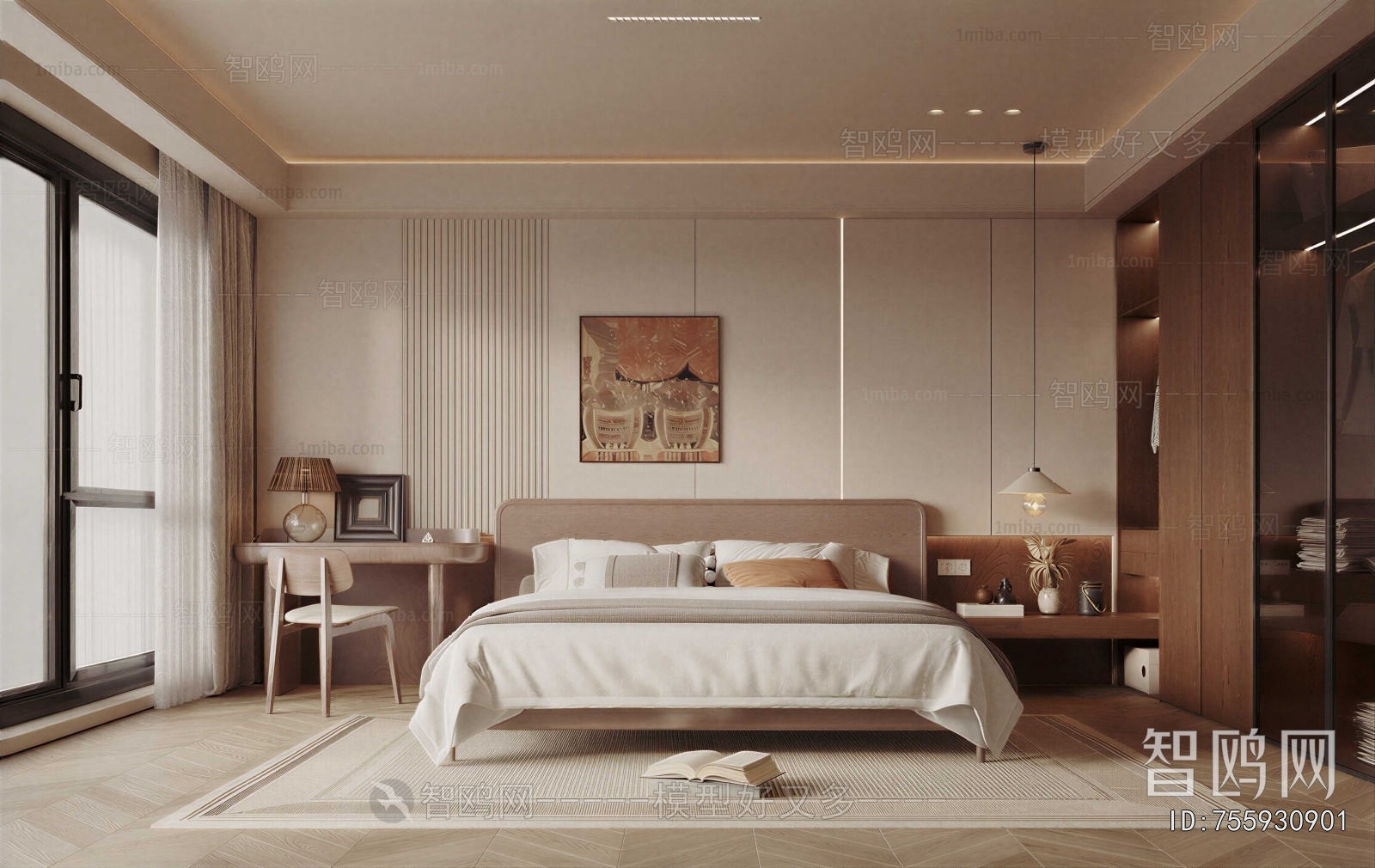 Wabi-sabi Style Bedroom