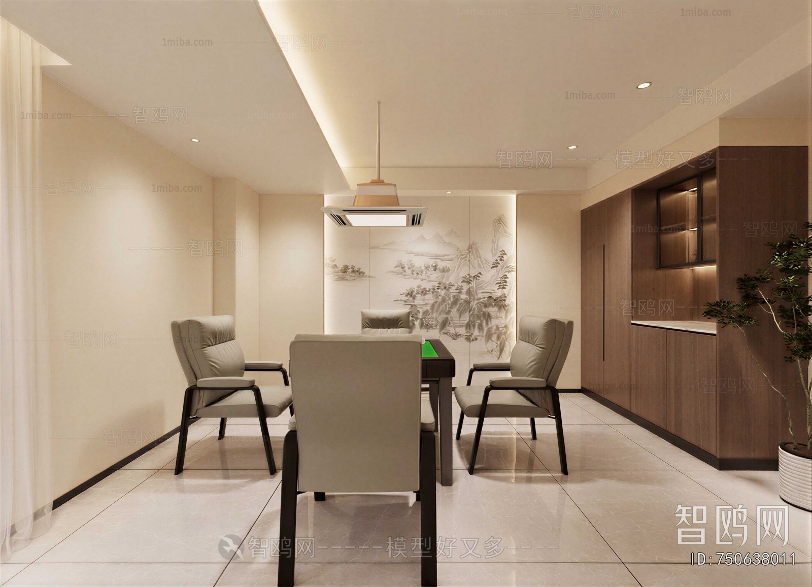 New Chinese Style Chess And Card Room