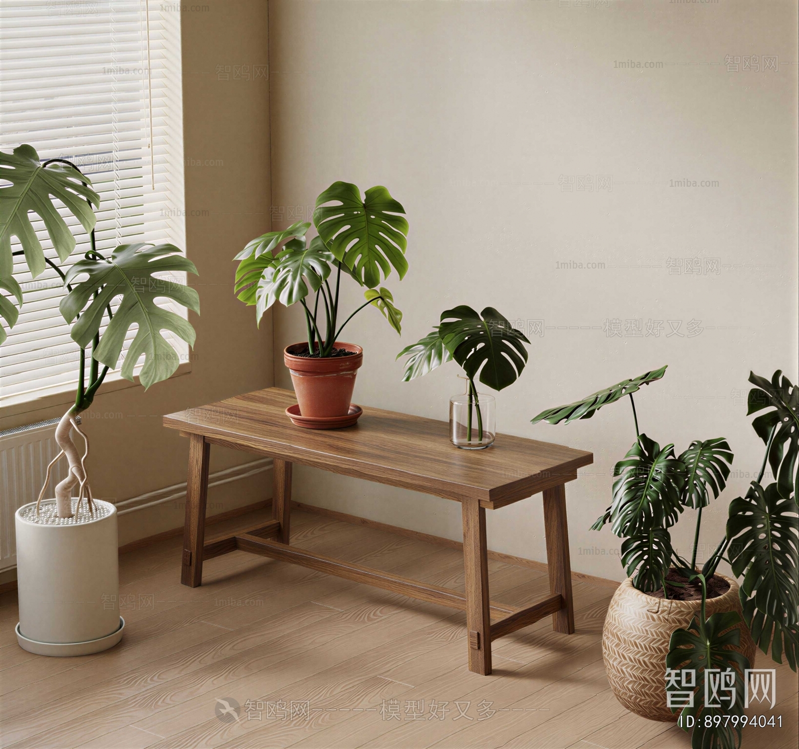 Modern Ground Green Plant Potted Plants