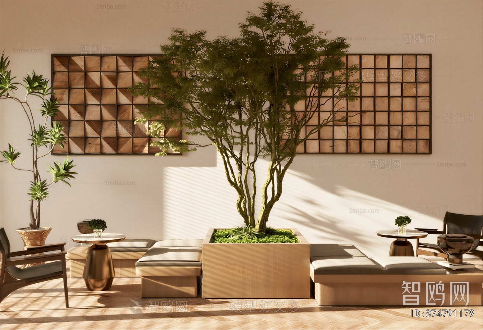 Wabi-sabi Style Card Seat Sofa