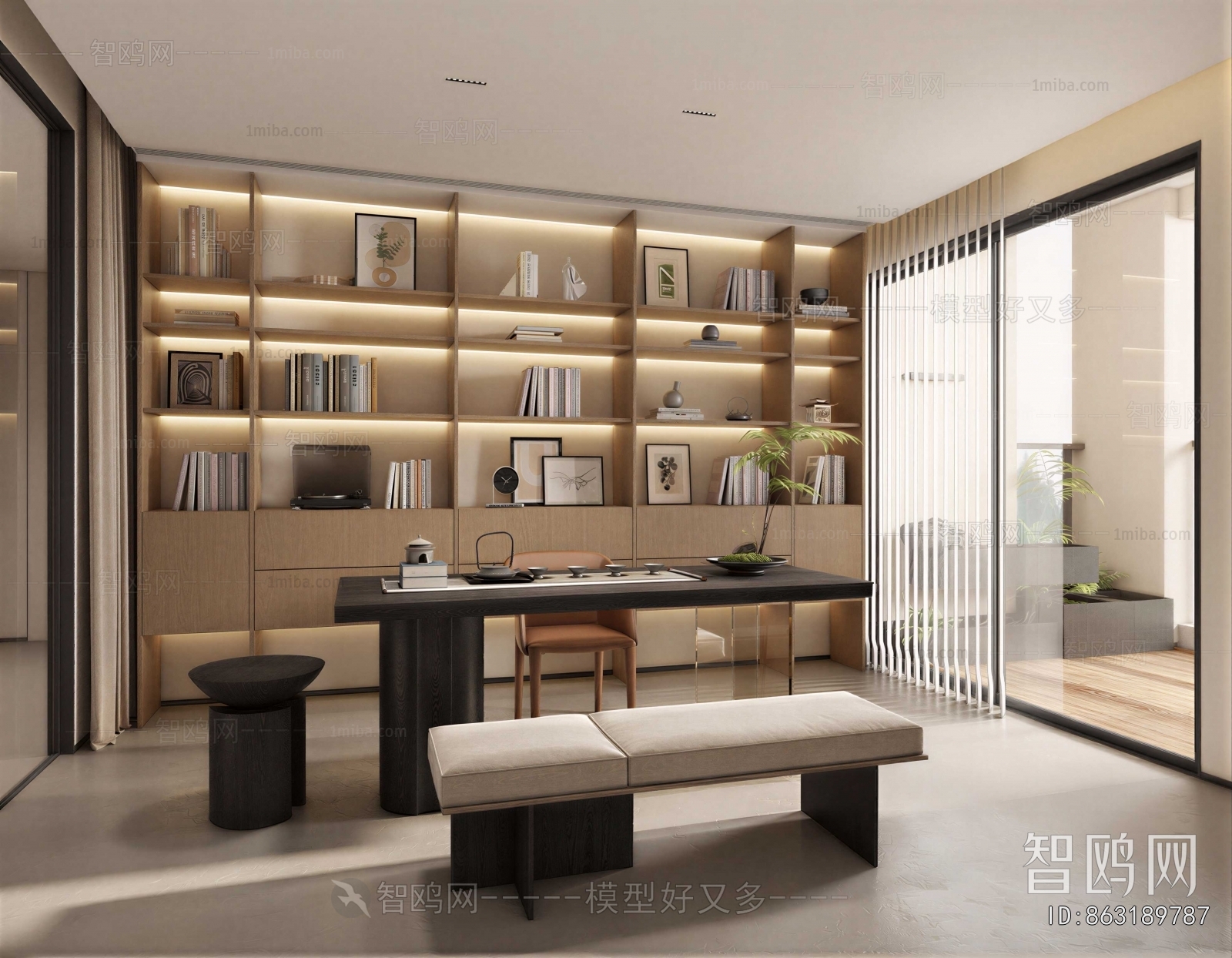 New Chinese Style Study Space