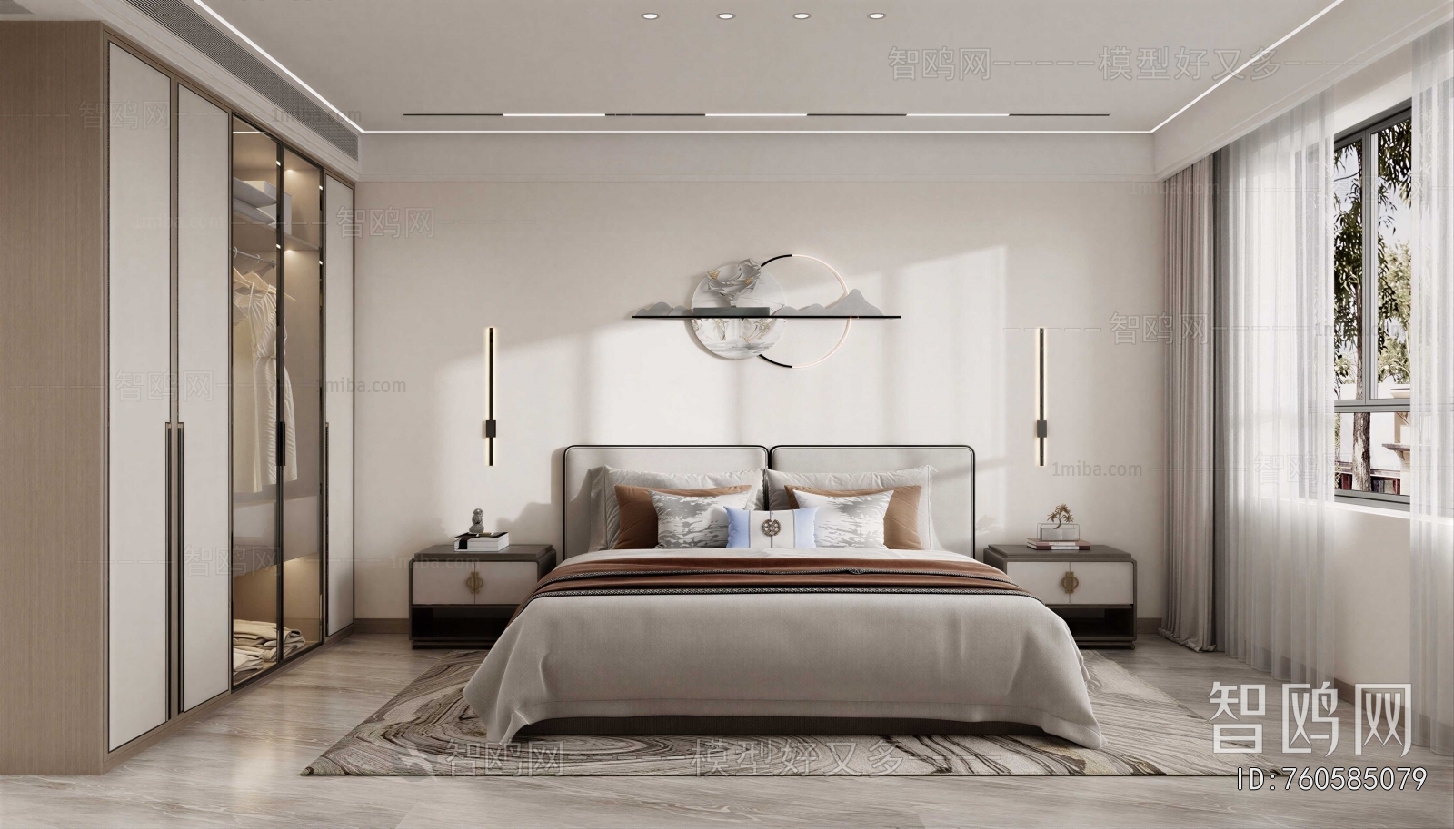 New Chinese Style Bedroom