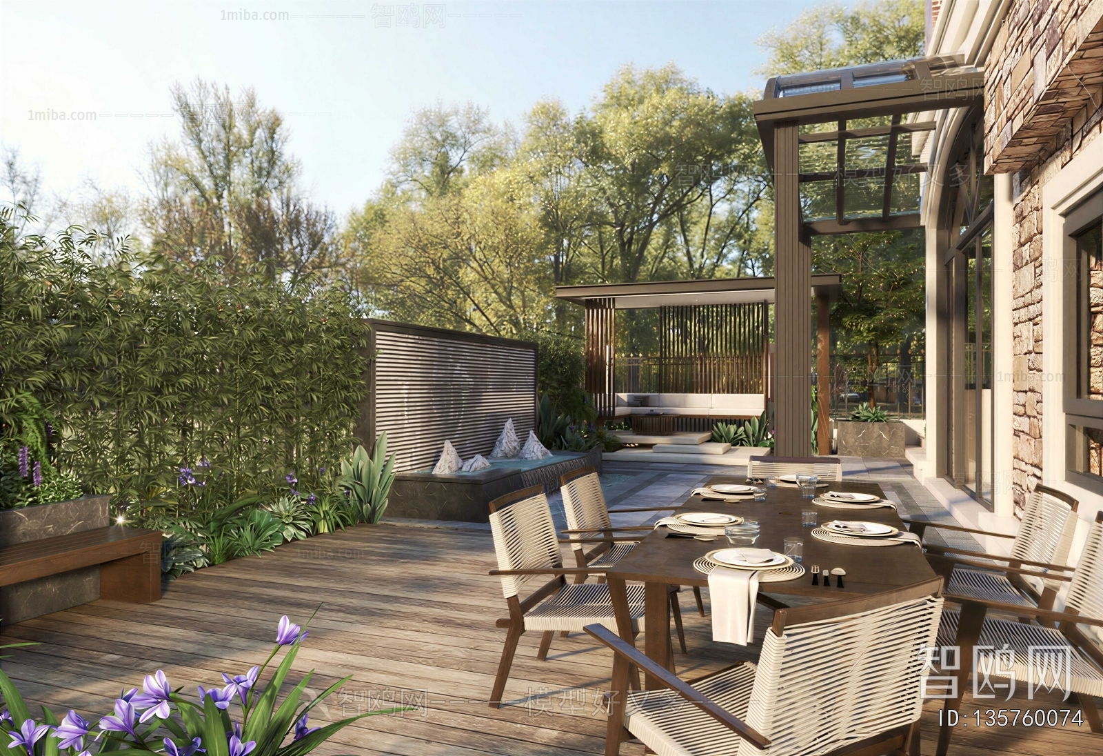 New Chinese Style Courtyard/landscape