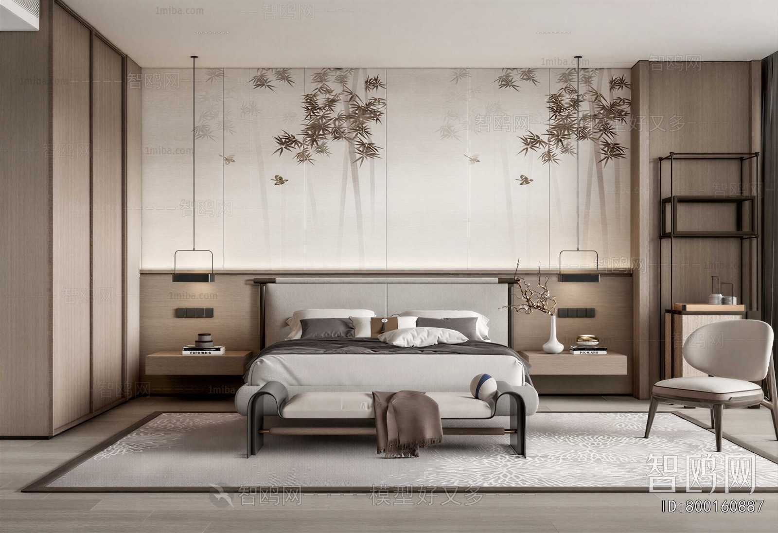New Chinese Style Bedroom