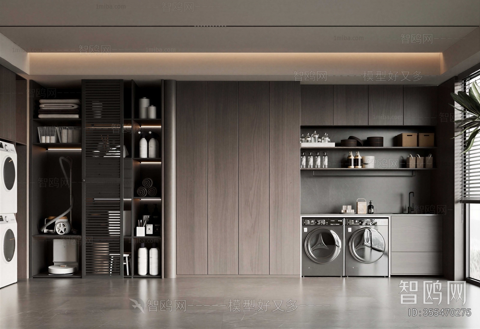 Modern Balcony Laundry Room