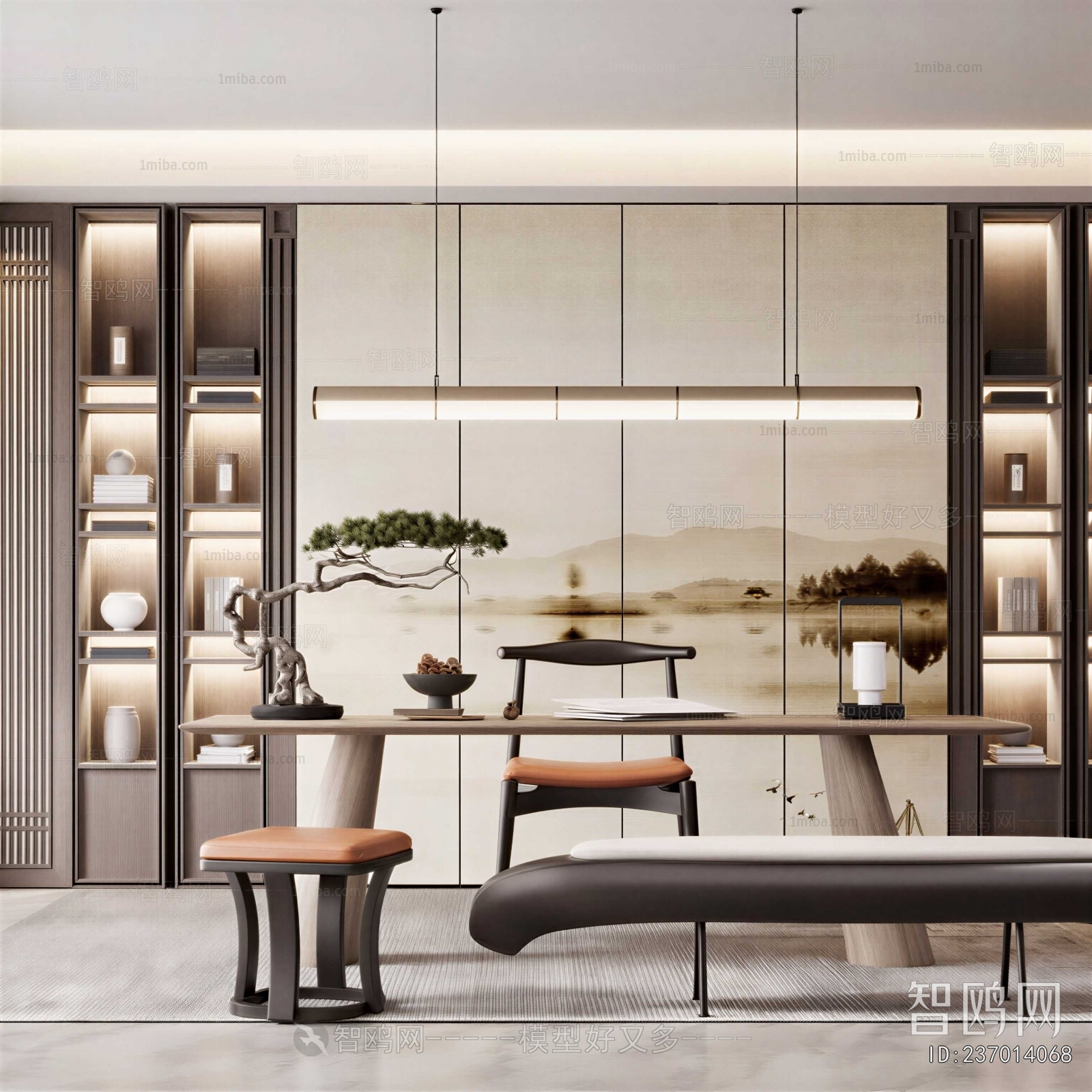 New Chinese Style Study Space